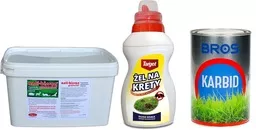 Środki chemiczne na kreta: Bros karbid, Target płyn i granulat anti-bissan Środki chemiczne na kreta: Bros karbid, Target płyn i granulat anti-bissan