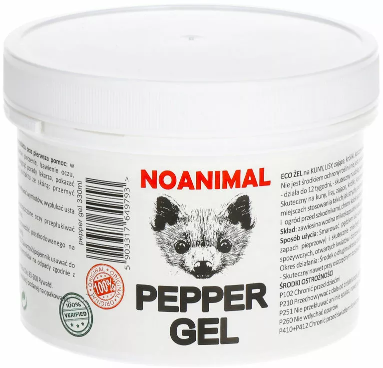 mocny odstraszacz na kuny lisy krety ptaki koty psy zel odstraszajacy kuny pepper gel 330ml