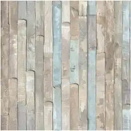 Okleina Wood Rio Ocean brązowo niebieska 45 x 200 cm imitująca drewno Okleina Wood Rio Ocean brązowo niebieska 45 x 200 cm imitująca drewno