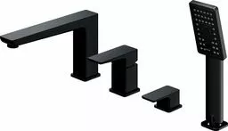 Omnires Parma PM7432BL czarna bateria wannowa 4 otworowa Omnires Parma PM7432BL czarna bateria wannowa 4 otworowa