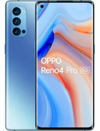 Smartfon OPPO Reno4 Pro niebieski front i tył