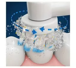 Szczoteczka elektryczna do zębów Oral B Genius X 20100S prezentacja sposobu działania szczoteczki na zębach
