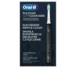Szczoteczka do zębów Oral B Pulsonic Slim Clean 2000 czarna opakowanie