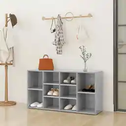 vidaXL Ławka z miejscem na buty szara 103x30x54 5 cm płyta wiórowa vidaXL Ławka z miejscem na buty szara 103x30x54 5 cm płyta wiórowa