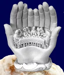Ostatnia wieczerza w dłoniach alabaster grecki