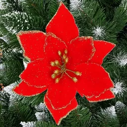 Gwiazda betlejemska sztuczny kwiat na stroik