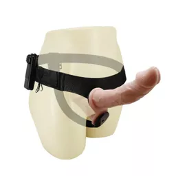 Podwójny pas z wibrującym penisem zasilanym na baterie AA Podwójny pas z wibrującym penisem zasilanym na baterie AA