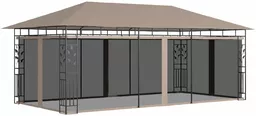 Altana ogrodowa z moskitierą 6x3x2,73 m kolor taupe Altana ogrodowa z moskitierą 6x3x2,73 m kolor taupe