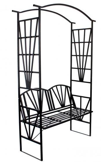 Metalowa pergola z ławką Metalowa pergola z ławką