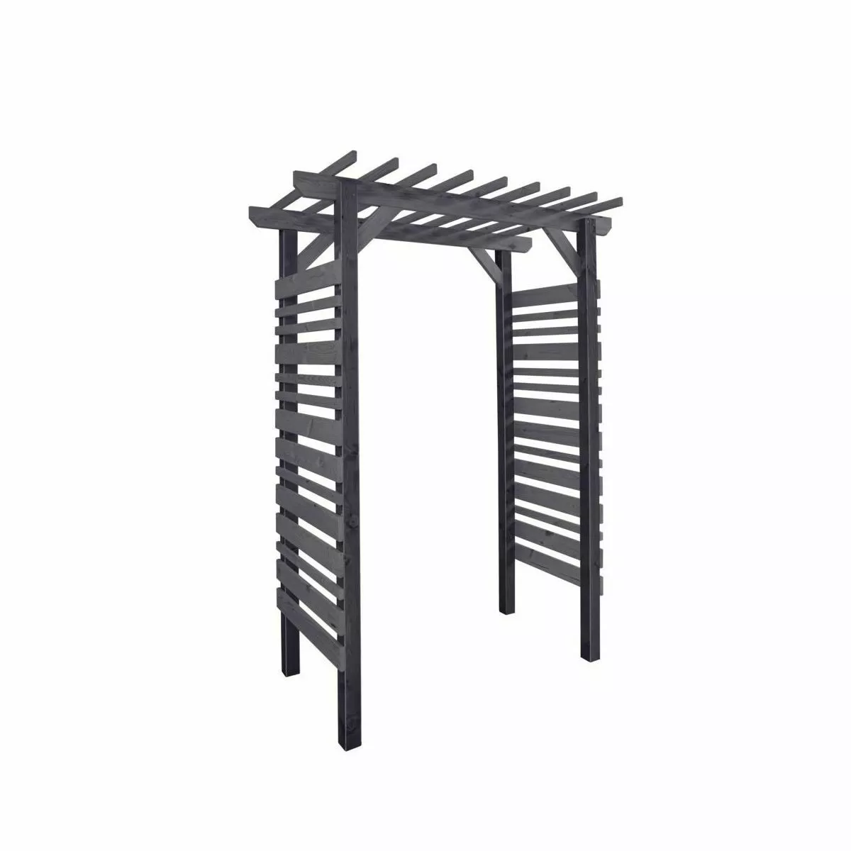 pergola ogrodowa szara drewniana