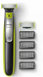 Philips OneBlade z czterema nasadkami różnej długości i zapasowym ostrzem Philips OneBlade z czterema nasadkami różnej długości i zapasowym ostrzem