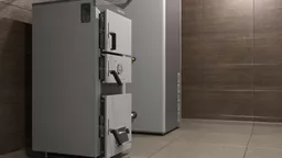 Piec nadmuchowy Defro w kotłowni Piec nadmuchowy Defro w kotłowni