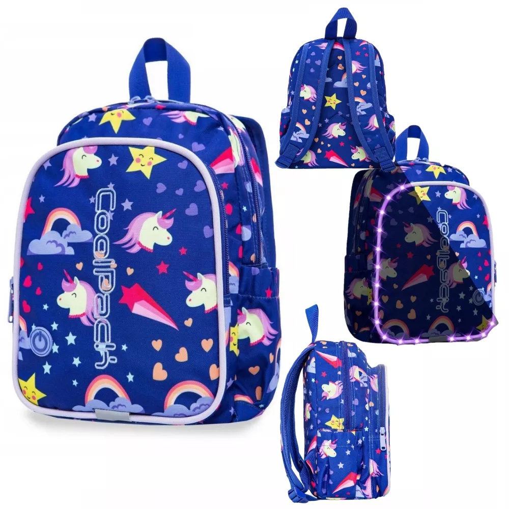 swiecacy plecak dla dzieci przedszkolny coolpack jednorozce unicorn