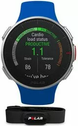 Smartwatch Polar Vantage V H10 niebieski pasek ekran