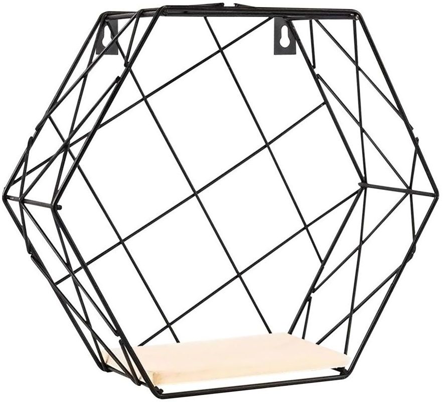 Półka druciana w kształcie heksagonu