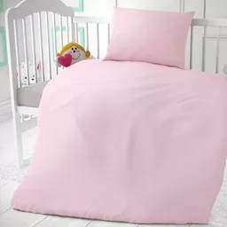 Pościel bawełniana do łóżeczka różowy 90 x 135 cm 45 x 60 cm