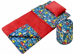 Śpiworek przedszkolaka pościel do przedszkola Służby Red Minky Bawełna Śpiworek przedszkolaka pościel do przedszkola Służby Red Minky Bawełna