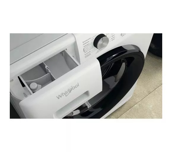 pralka whirlpool ffl 6038 b pl bialy czarny widok na pojemnik na detergenty