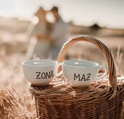 Filiżanki mąż i żona Nadzwyczajnie prezent na rocznicę ślubu Filiżanki mąż i żona Nadzwyczajnie prezent na rocznicę ślubu