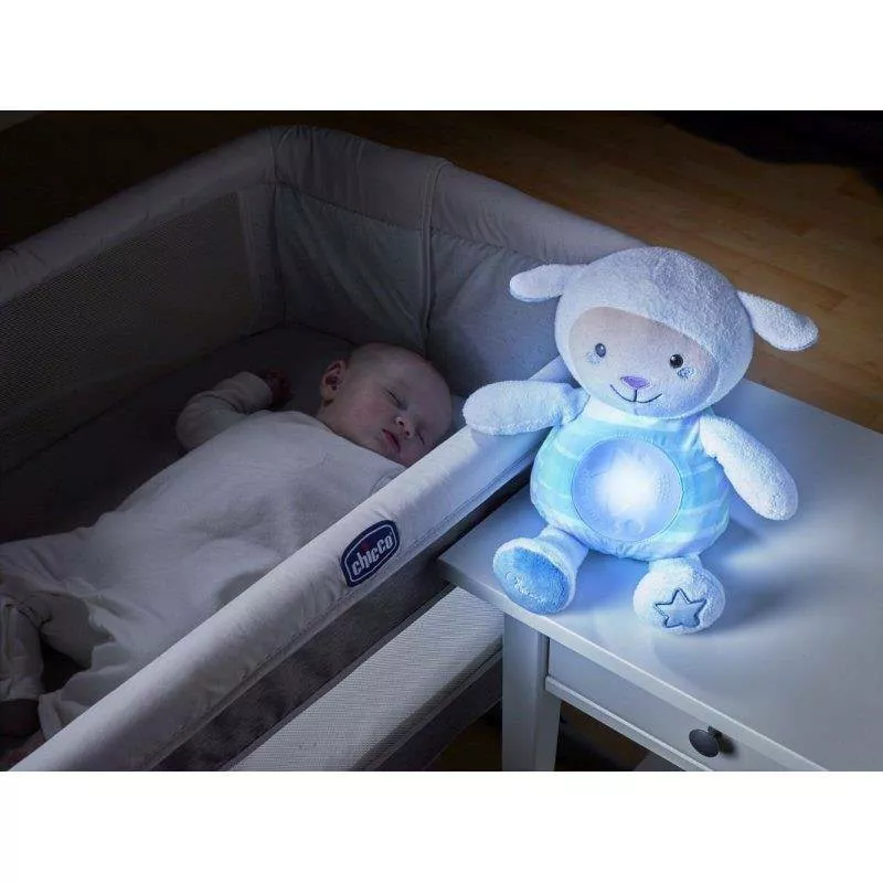 projektor owieczka z nocna lampka niebie