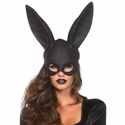 Przebranie erotyczne - czarna maska króliczka