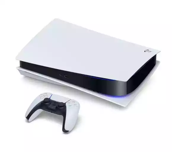 sony playstation 5 konsola z padem ze skosu