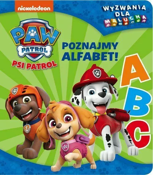 psi patrol wyzwania dla malucha poznajmy alfabet