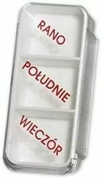 Kasetka na leki - dzienna z podziałem na trzy pory dnia Kasetka na leki - dzienna z podziałem na trzy pory dnia