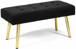 Siedzisko ławeczka pufa 42x90 czarno złota Siedzisko ławeczka pufa 42x90 czarno złota