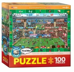Puzzle 100 Find me Mecz piłki nożnej XXL Eurographics