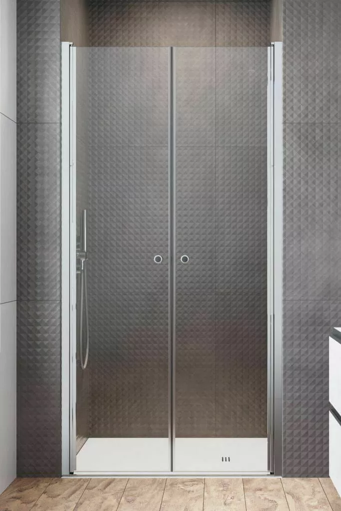 radaway eos dwd i drzwi wnekowe 100 cm wys 197 cm szklo przejrzyste 6 mm 137723 01 01 kabina prysznicowa wizualizacja