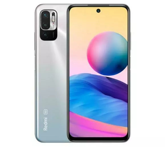 xiaomi redmi note 10 srebrny front i tyl