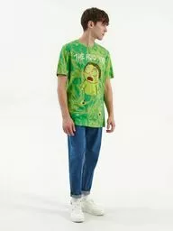 Rick and Morty koszulka House zielona prezentacja noszenia