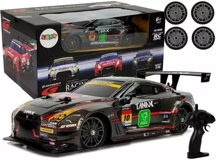 auto wyscigowe drift zdalnie sterowane czarne leantoys