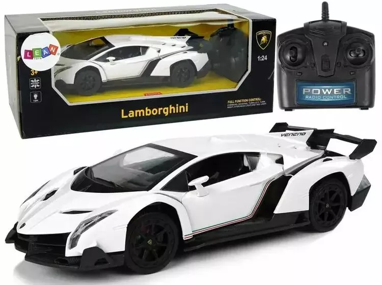 auto zdalnie sterowane1 24 lamborghini biale leantoys
