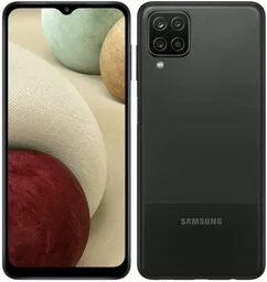 Samsung Galaxy A12 czarny front i tył