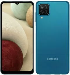 Samsung Galaxy A12 niebieski front i tył