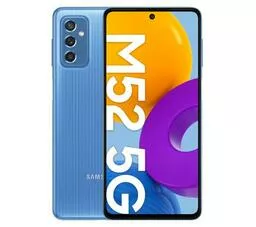 Samsung Galaxy M52 5G niebieski front i tył