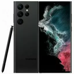 Samsung Galaxy S22 Ultra czarny front i tył