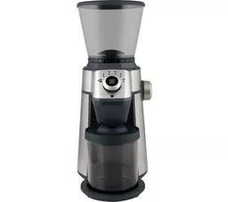 Młynek do kawy Sencor SCG 6050S srebrno czarny przód widok na młynek z pojemnikiem na kawę
