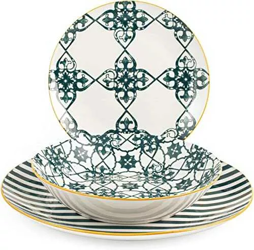 serwis obiadowy emerald dla 18 osob zastawa stolowa