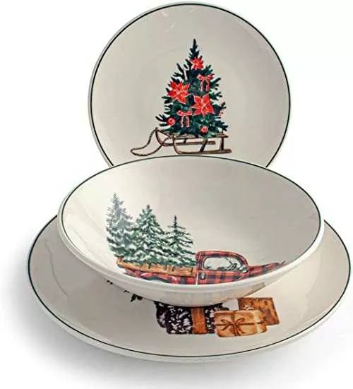 serwis stolowy 18 sztuk jingle w stoneware