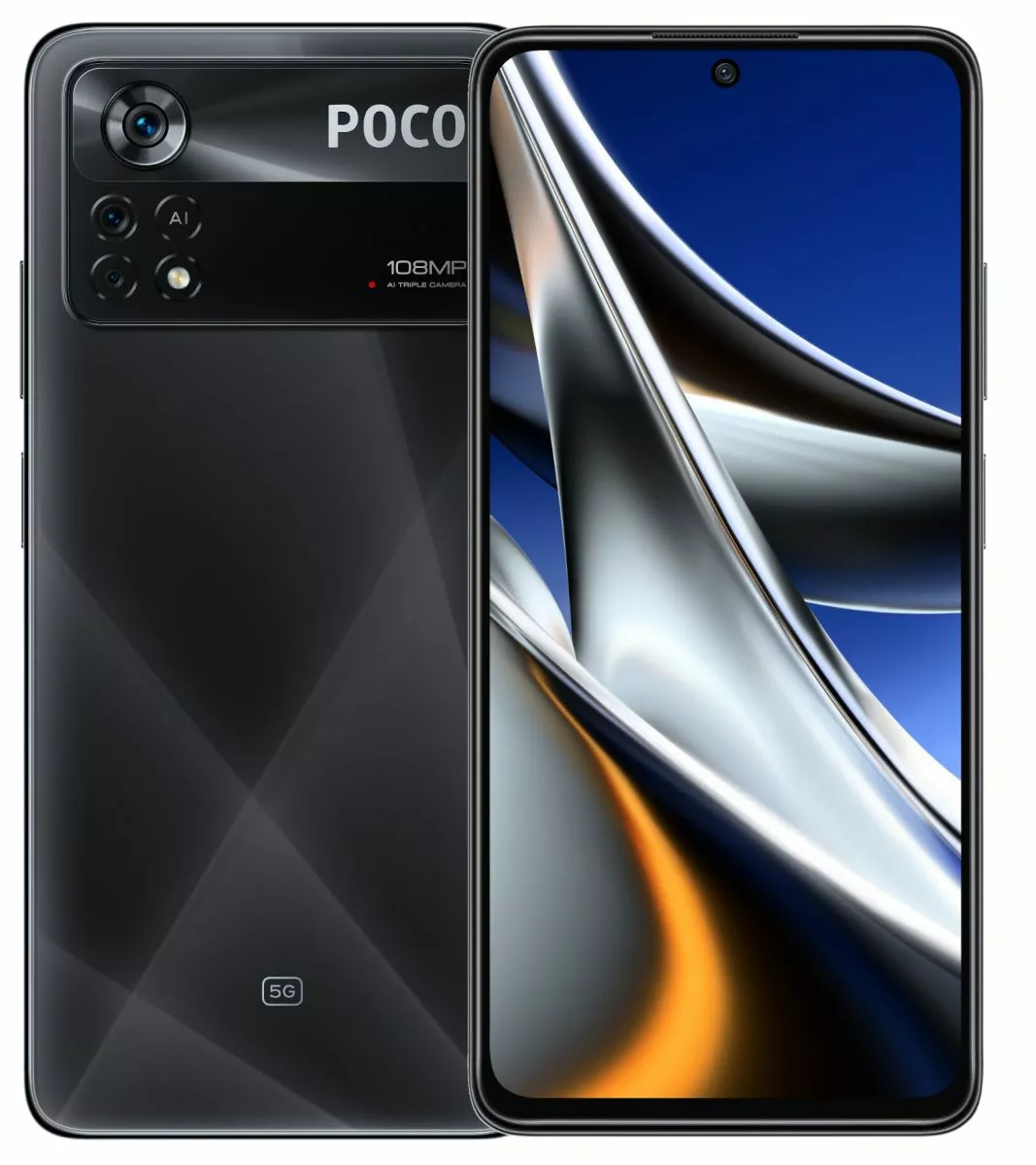 Smartfon XIAOMI Poco X4 Pro 6 128GB 5G 120Hz Czarny front tyl