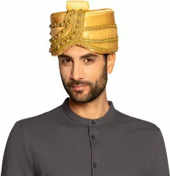 Złoty turban sułtana dla mężczyzny Złoty turban sułtana dla mężczyzny