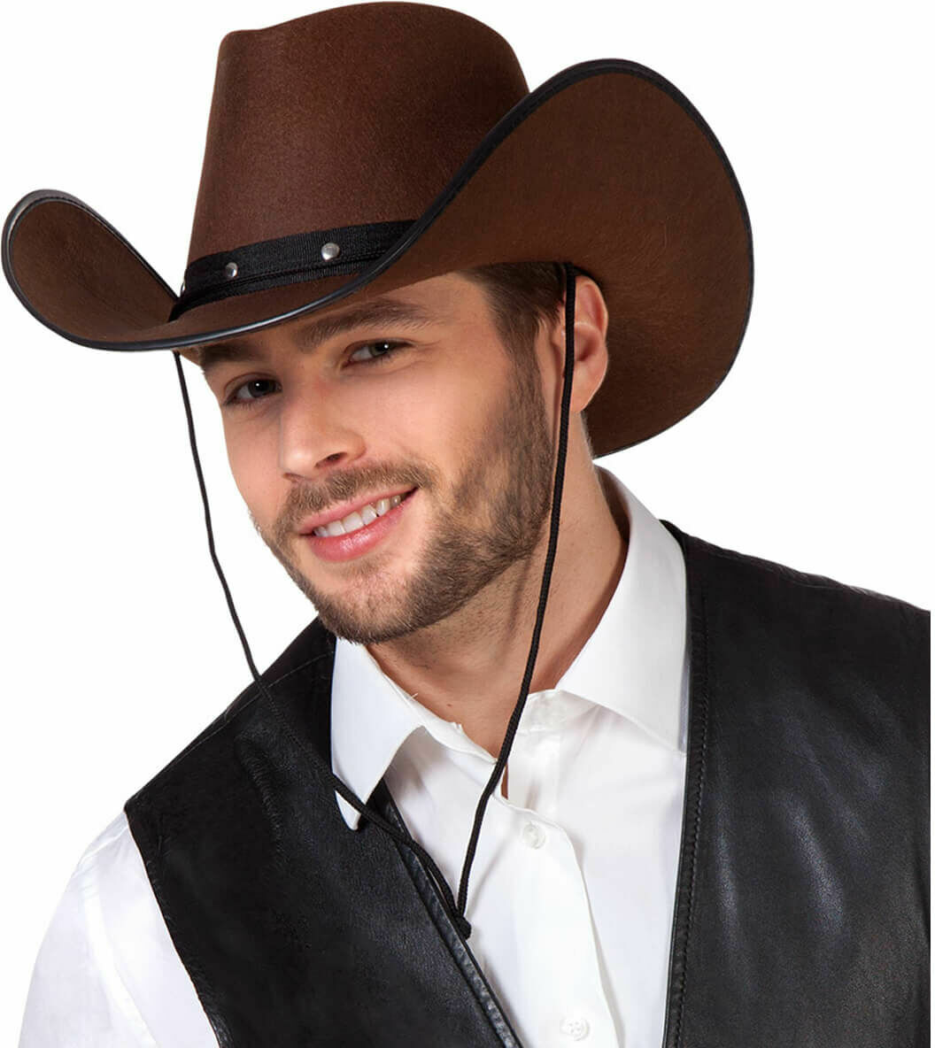 kapelusz kowbojski brazowy