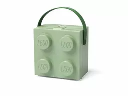 Śniadaniówka Lego z rączka w pistacjowym kolorze Śniadaniówka Lego z rączka w pistacjowym kolorze