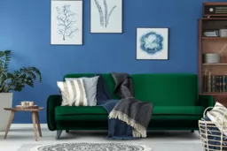 Nowoczesna sofa z funkcją spania welur butelkowa zieleń Nowoczesna sofa z funkcją spania welur butelkowa zieleń