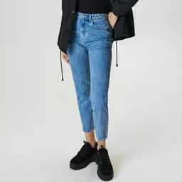 Sinsay Jeansy mom high waist Niebieski Sinsay Jeansy mom high waist Niebieski