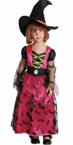 kostium malej czarownicy w kolorze rozowo czarnym