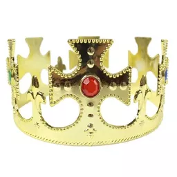 Korona króla w kolorze złotym plastikowa 